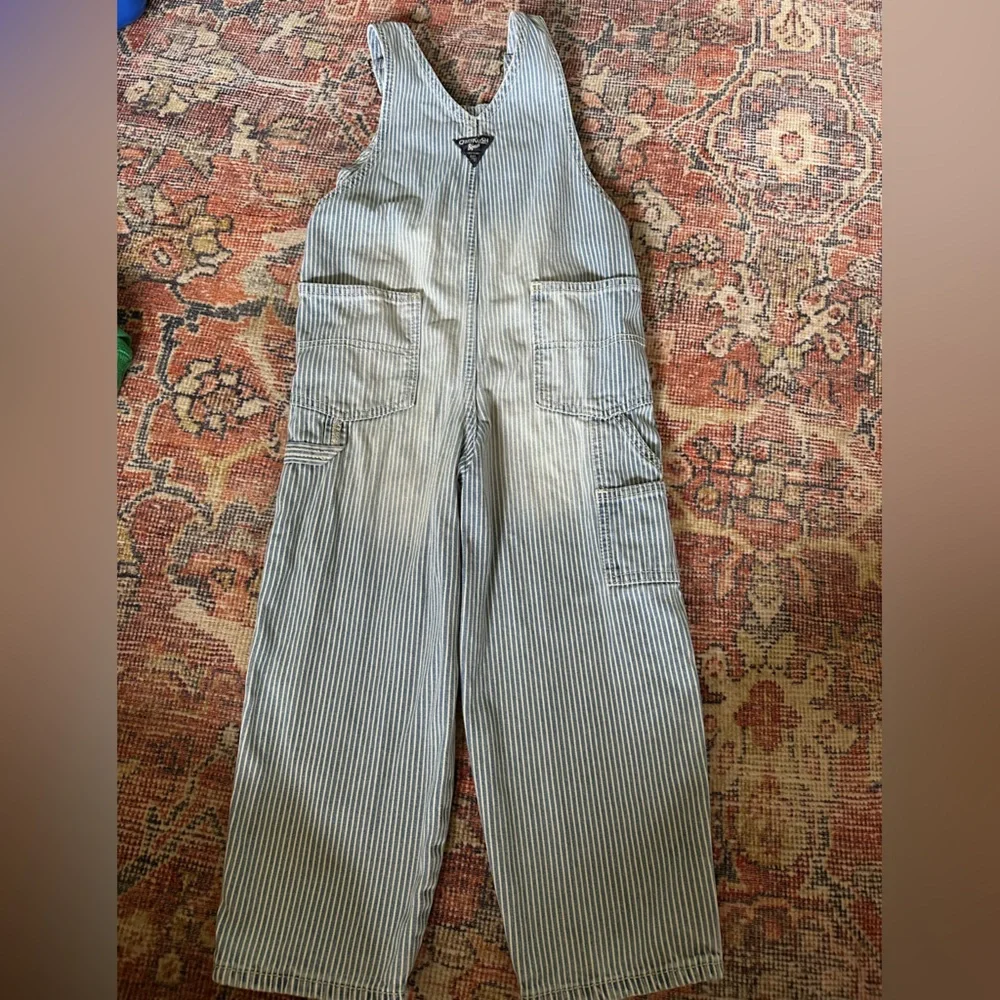 OshKosh B’Gosh Denim Striped Overalls, 5T - Picture 2 of 3